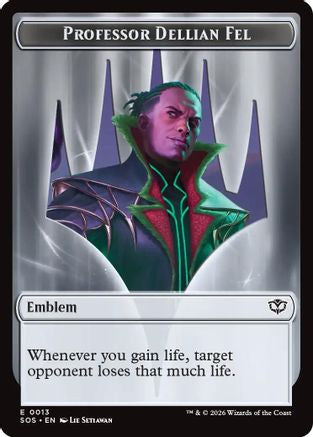 Professor Dellian Fel  // Pest (0008) Double-Sided Token (SOS-13 // 8) [Secrets of Strixhaven]