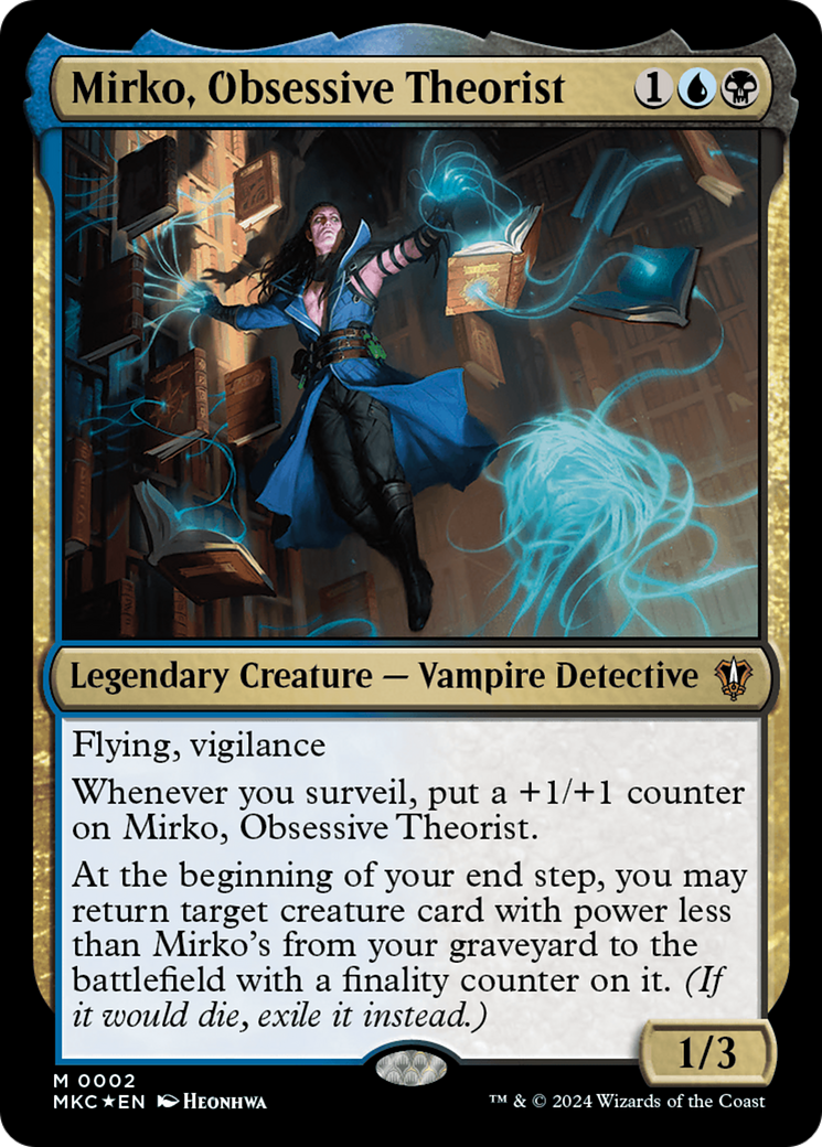 Mirko, Obsessive Theorist (MKC-002) [Murders at Karlov Manor Commander] Foil