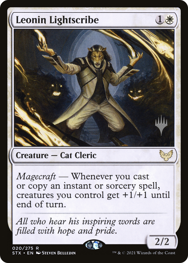 Leonin Lightscribe (PPSTX-20P) [Promo Pack: Strixhaven: School of Mages Promos]
