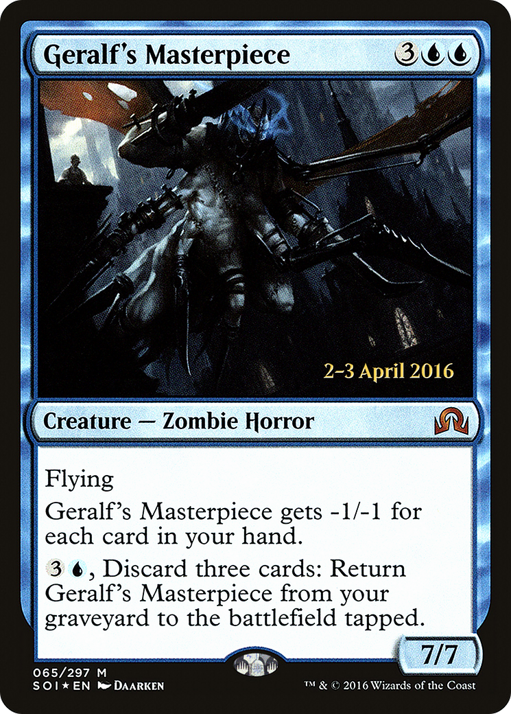Geralf's Masterpiece (PRE-65S) [Shadows over Innistrad Promos] Foil