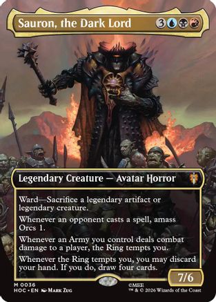 Sauron, the Dark Lord (Borderless) (HOC-036) [The Hobbit: Eternal-Legal]