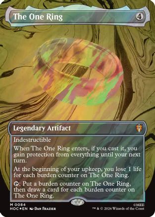 The One Ring (Borderless) (Surge Foil) (HOC-084) [The Hobbit: Eternal-Legal] Foil