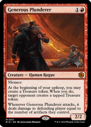 Generous Plunderer (PPOTJ-011) [Promo Pack: Outlaws of Thunder Junction]
