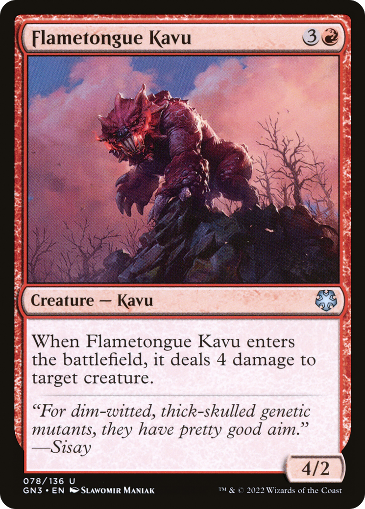 Flametongue Kavu (GN3-078) [Game Night: Free-for-All]