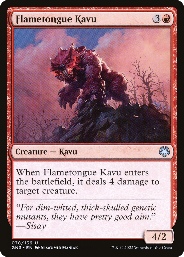 Flametongue Kavu (GN3-078) [Game Night: Free-for-All]