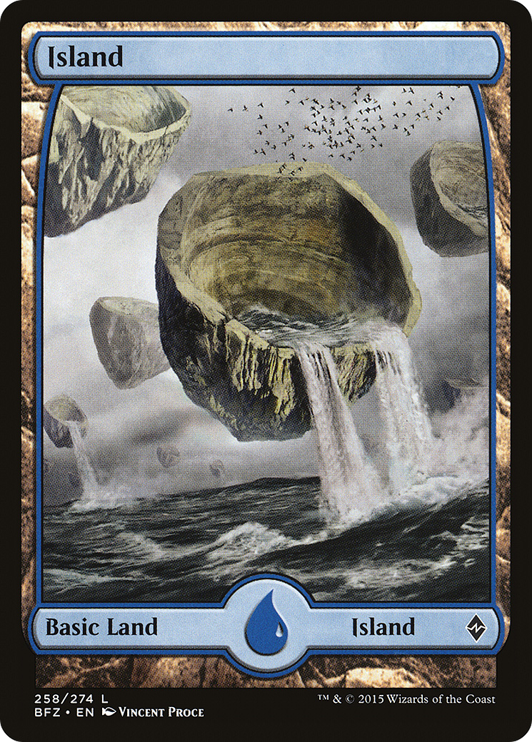 Island (258) - Full Art (BFZ-258) [Battle for Zendikar]