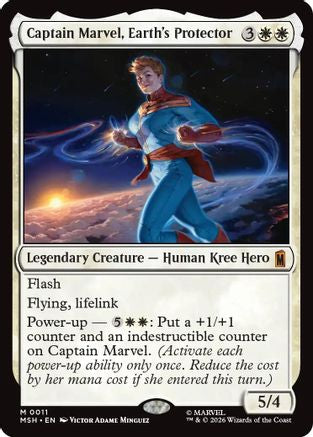 Captain Marvel, Earth's Protector (MSH-011) [Marvel Super Heroes] Foil