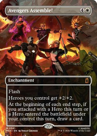 Avengers Assemble! (Borderless) (0341) (MSH-341) [Marvel Super Heroes] Foil