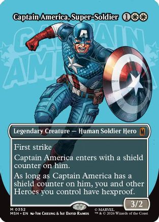 Captain America, Super-Soldier (Borderless) (0352) (MSH-352) [Marvel Super Heroes] Foil