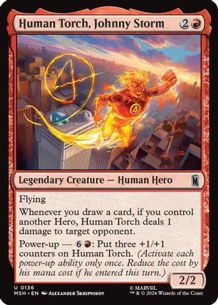 Human Torch, Johnny Storm (MSH-136) [Marvel Super Heroes] Foil