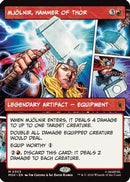 Mjolnir, Hammer of Thor (Borderless) (MSH-303) [Marvel Super Heroes] Foil