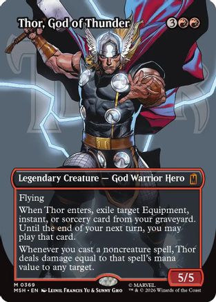 Thor, God of Thunder (Borderless) (0369) (MSH-369) [Marvel Super Heroes]