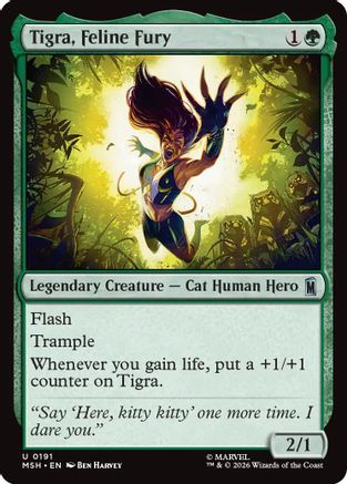 Tigra, Feline Fury (MSH-191) [Marvel Super Heroes] Foil