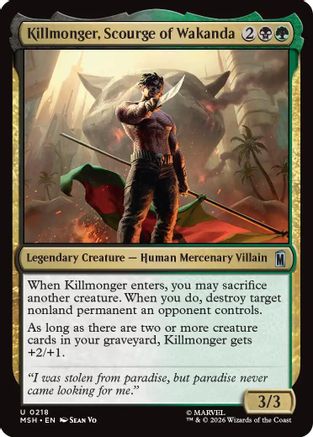 Killmonger, Scourge of Wakanda (MSH-218) [Marvel Super Heroes] Foil