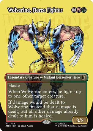 Wolverine, Fierce Fighter (Borderless) (MSH-378) [Marvel Super Heroes]