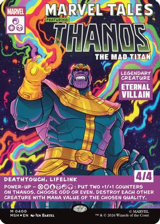 Thanos, The Mad Titan (Borderless) (MSH-400) [Marvel Super Heroes] Foil