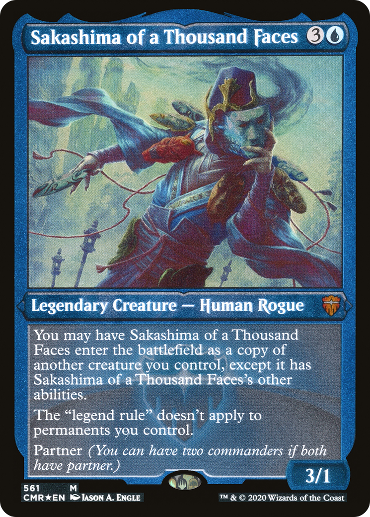 Sakashima of a Thousand Faces (Foil Etched) (CMR-561) [Commander Legends] Etched Foil