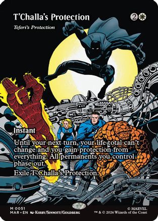 T'Challa's Protection - Teferi's Protection (Borderless) (MAR-051) [Marvel Universe Eternal-Legal]