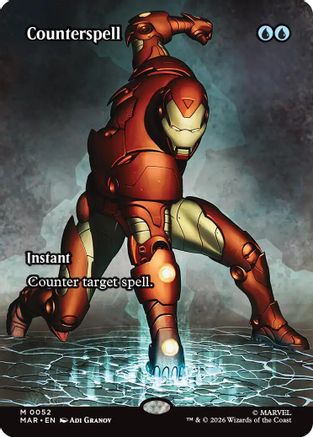 Counterspell (Borderless) (MAR-052) [Marvel Universe Eternal-Legal] Foil