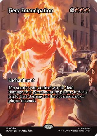 Fiery Emancipation (Borderless) (MAR-070) [Marvel Universe Eternal-Legal] Foil