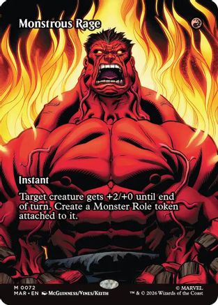 Monstrous Rage (Borderless) (MAR-072) [Marvel Universe Eternal-Legal] Foil
