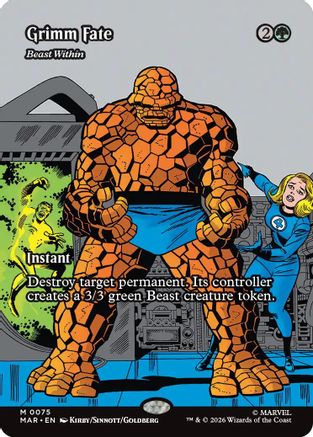 Grimm Fate - Beast Within (Borderless) (MAR-075) [Marvel Universe Eternal-Legal] Foil