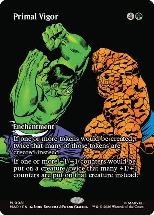Primal Vigor (Borderless) (MAR-081) [Marvel Universe Eternal-Legal] Foil