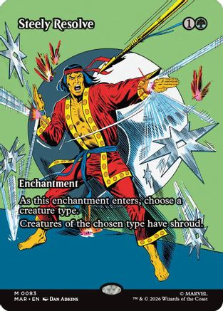 Steely Resolve (Borderless) (MAR-083) [Marvel Universe Eternal-Legal] Foil
