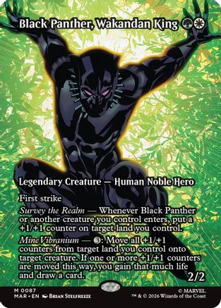 Black Panther, Wakandan King (Borderless) (MAR-087) [Marvel Universe Eternal-Legal] Foil