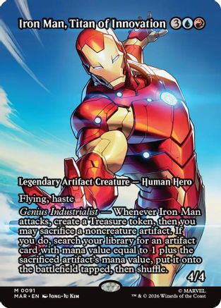 Iron Man, Titan of Innovation (Borderless) (MAR-091) [Marvel Universe Eternal-Legal]