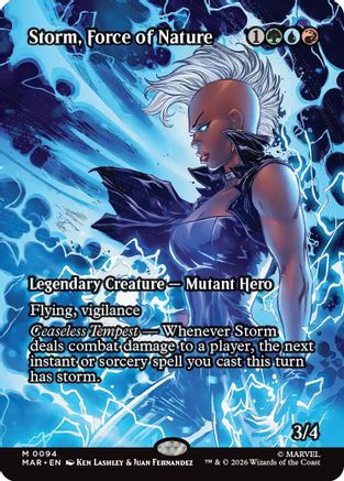 Storm, Force of Nature (Borderless) (MAR-094) [Marvel Universe Eternal-Legal] Foil