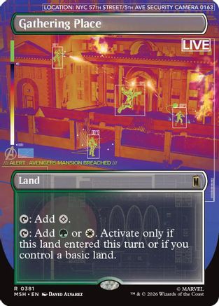 Gathering Place (Borderless) (MSH-381) [Marvel Super Heroes] Foil