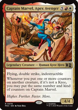 Captain Marvel, Apex Avenger (Surge Foil) (MSC-078) [Commander: Marvel Super Heroes] Foil