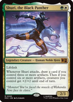 Shuri, the Black Panther (Surge Foil) (MSC-095) [Commander: Marvel Super Heroes] Foil