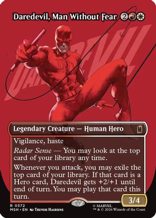 Daredevil, Man Without Fear (Borderless) (0372) (MSH-372) [Marvel Super Heroes] Foil