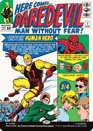 Daredevil, Man Without Fear (Borderless) (MSH-398) [Marvel Super Heroes] Foil