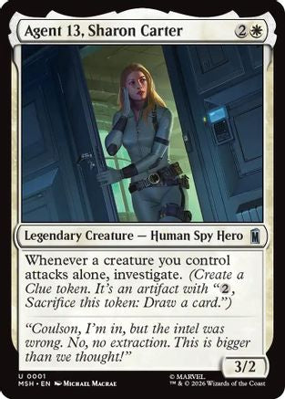 Agent 13, Sharon Carter (MSH-001) [Marvel Super Heroes] Foil