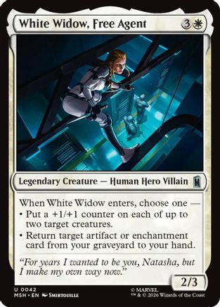 White Widow, Free Agent (MSH-042) [Marvel Super Heroes] Foil