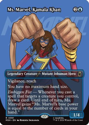 Ms. Marvel, Kamala Khan (Borderless) (MSH-361) [Marvel Super Heroes] Foil