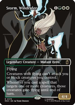 Storm, Windrider (Borderless) (MSH-375) [Marvel Super Heroes] Foil