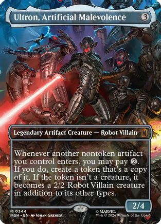 Ultron, Artificial Malevolence (Borderless) (MSH-344) [Marvel Super Heroes] Foil