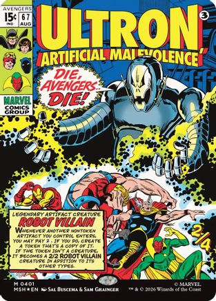 Ultron, Artificial Malevolence (Borderless) (MSH-401) [Marvel Super Heroes] Foil