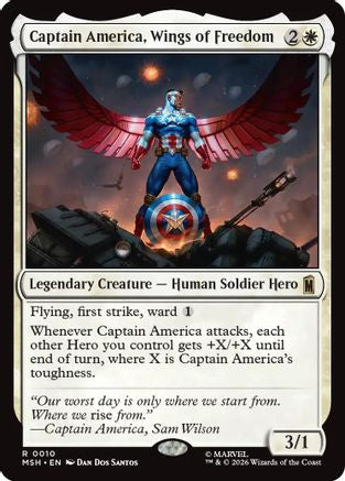 Captain America, Wings of Freedom (MSH-010) [Marvel Super Heroes]