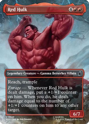 Red Hulk (Borderless) (MSH-329) [Marvel Super Heroes] Foil
