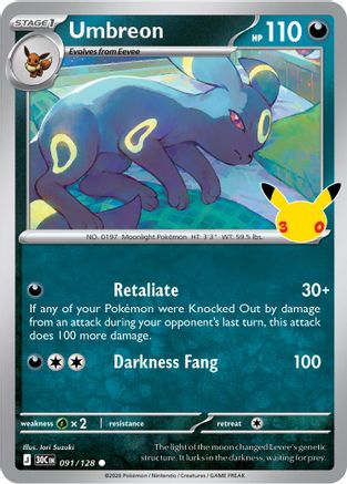 Umbreon 91 - [ME 30th Celebration] Holofoil