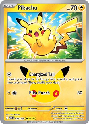Pikachu - 037/128 37 - [ME 30th Celebration] Holofoil