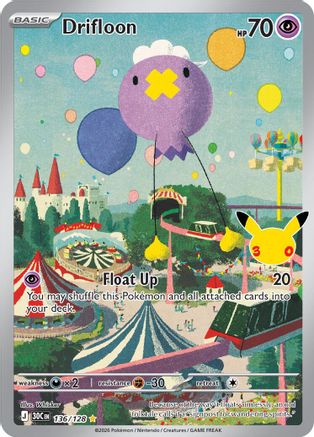 Drifloon - 136/128 136 - [ME 30th Celebration] Holofoil