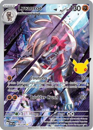 Lycanroc - 138/128 138 - [ME 30th Celebration] Holofoil