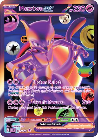 Mewtwo ex - 157/128 157 - [ME 30th Celebration] Holofoil