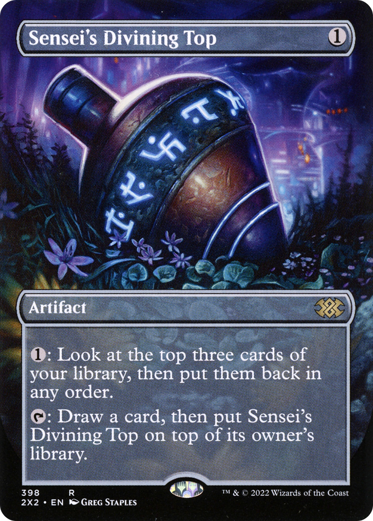 Sensei's Divining Top (2X2-398) [Double Masters 2022] (Borderless) Foil